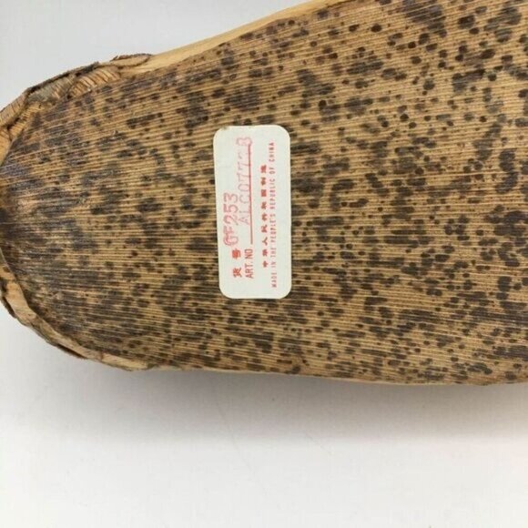 Vintage Folk Art Duck Carved Corn Husk Wood Decoy - Picture 8 of 9